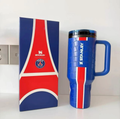 Soccer Club Themed 40oz Insulated Tumbler with Lid & Straw